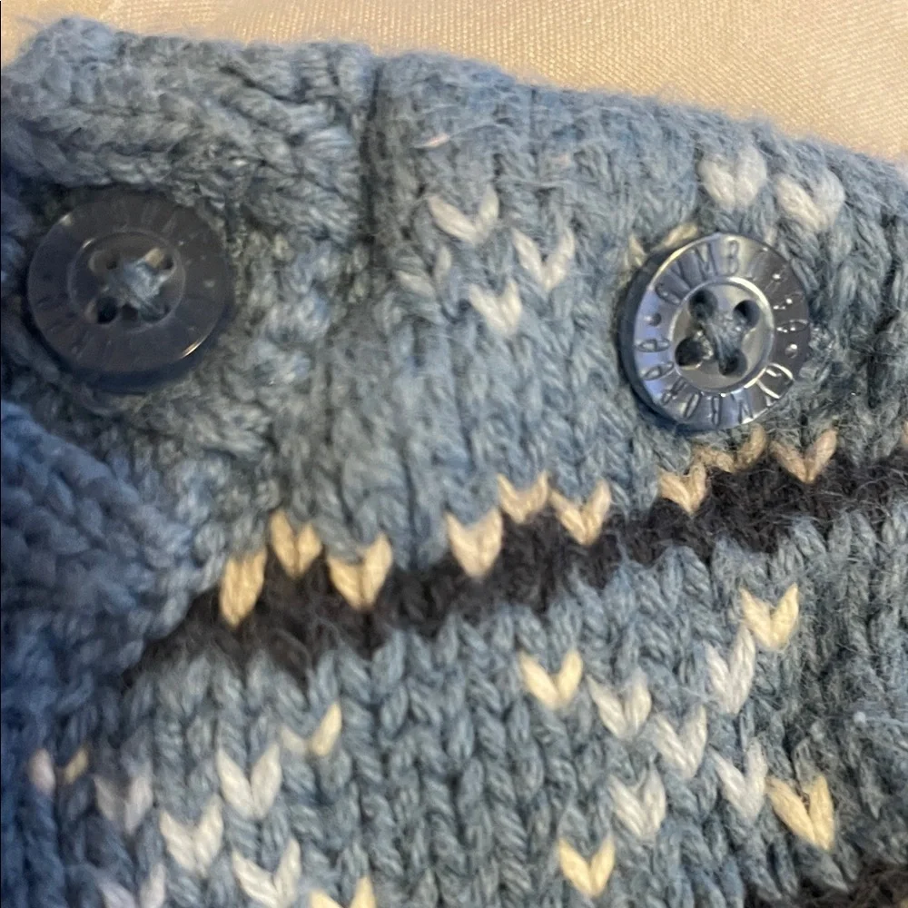 Gymboree‎ Vintage Blue White Fair Isle Patterned Sweater 0-3 Preppy Outdoor